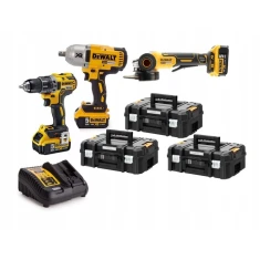 Набір шуруповерт DeWALT DCF899 + дриль DCD791 + кутова шліфмашина DCG406 3x5Ah 3xTSTAK (DCF889H)