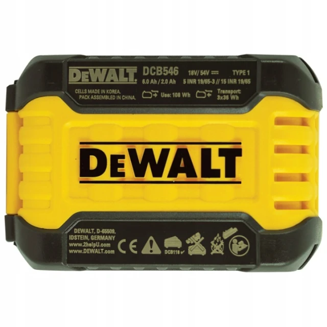 Зарядний пристрій DeWALT DCB118 + 3 акумулятори DCB546 6Ah FlexVolt (5035048682937)