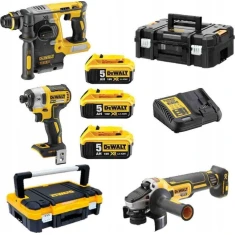 Набір кутова шліфмашина DeWALT DCG405 + молоток відбійний DCH273 + шуруповерт DCF887 3x5Ah (5035048699317)
