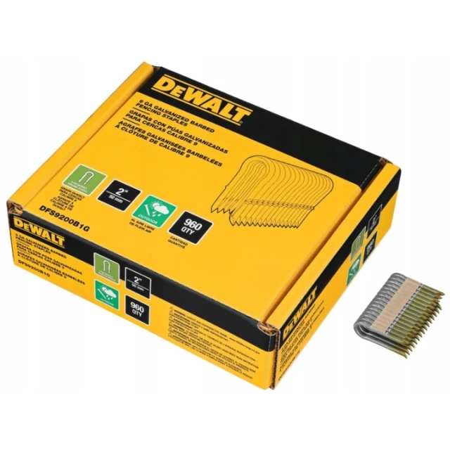 Скоби DeWALT 50 мм 960 шт оцинковані 9Ga для DCFS950 (DFS9200B1G)
