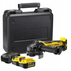 Кутова шліфмашина FATMAX Stanley V20 125 мм 18V Brushless 2x4Ah у кейсі (SFMCG700M2K-QW)