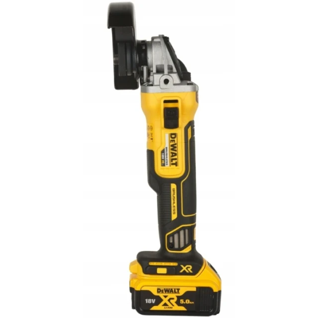 Кутова шліфмашина DeWALT 125 мм 18V 2x5Ah TSTAK без батареї та зарядного (5035048797440)