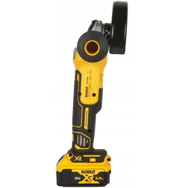 Кутова шліфмашина DeWALT 125 мм 18V 2x5Ah TSTAK без батареї та зарядного (5035048797440)