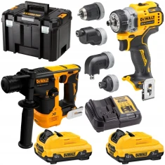 Набор DeWALT 12V: Дрель DCD703 + Перфоратор DCH072 2x3Ah TSTAK (5035048798539)