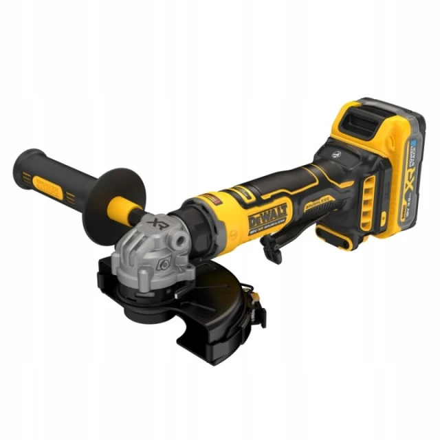 Кутова шліфмашина DeWALT 125 мм 18V 2x3,5Ah TSTAK Brushless з опорною плитою (DCG404S2T-QW)