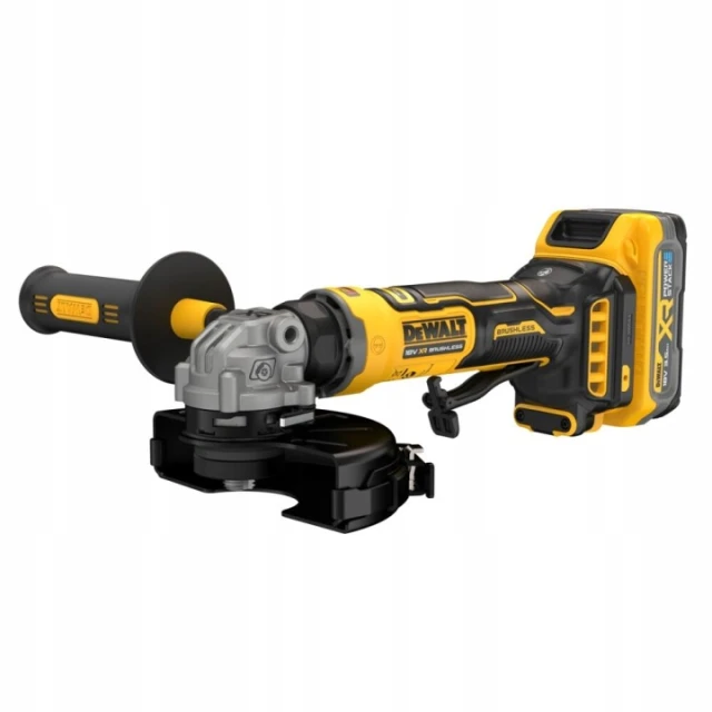 Кутова шліфмашина DeWALT 125 мм 18V 2x3,5Ah TSTAK Brushless з опорною плитою (DCG404S2T-QW)