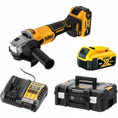 Кутова шліфмашина DeWALT 125 мм 18V 2x4Ah TSTAK Brushless (DCG407M2T-QW)