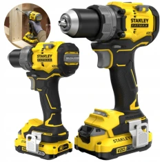 Шуруповерт FATMAX Stanley V20 18В 80Нм безщітковий 2x2Ач (SFMCD725D2K-QW)