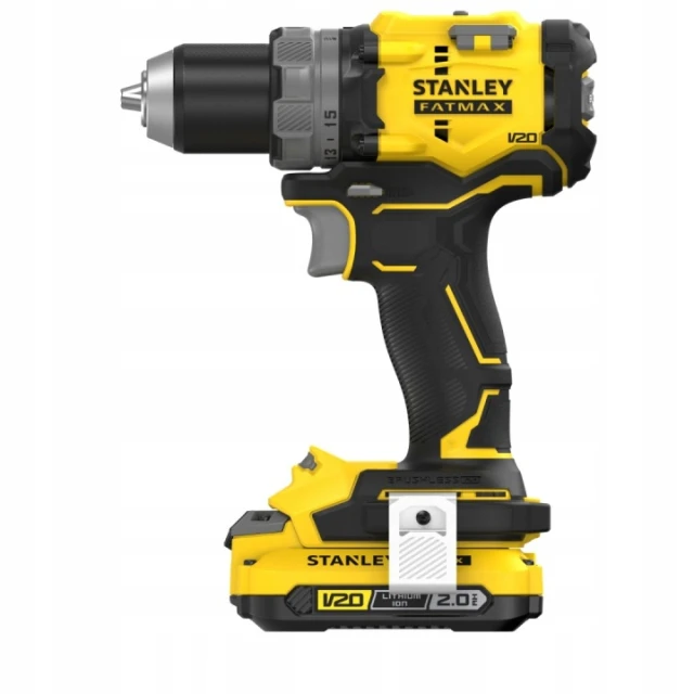 Шуруповерт FATMAX Stanley V20 18В 80Нм безщітковий 2x2Ач (SFMCD725D2K-QW)