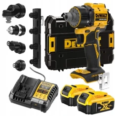 Шуруповерт DeWALT 18В 73Nm безщіткові 2x5Ah з кейсом змінні головки (DCD803P2T-QW)