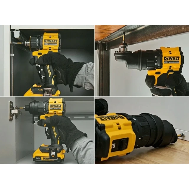 Шуруповерт DeWALT 18В 73Nm безщіткові 2x5Ah з кейсом змінні головки (DCD803P2T-QW)