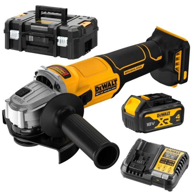 Кутова шліфмашина DeWALT 125 мм 18V 1x4Ah TSTAK Brushless (DCG407M1T-QW)