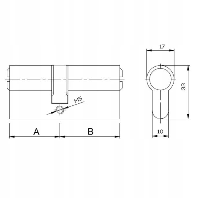 Циліндр замка Assa Abloy 30/30 Сатин Y500 (5052847073742)