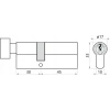 Циліндр замка з ручкою Assa Abloy 45/30 Satin Y500 Yale (10-0553-3045-CK-2211)