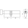 Циліндр замка з ручкою Assa Abloy 45/35 Satin Y500 Yale (10-0553-3545-CK-2211)