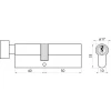 Циліндр замка з ручкою Assa Abloy 50/40 сатин Y500 (10-0553-4050-CK-2211)