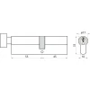 Циліндр замка з ручкою Assa Abloy 50/45 сатин Y500 (10-0553-4550-CK-2211)