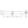 Цилиндр замка с ручкой Assa Abloy 60/60 Satin Yale (10-0553-6060-CK-2211)