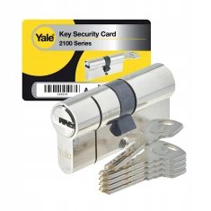 Циліндр замка Assa Abloy 28/35 Nickel ATEST KL.6D Maximum Security Yale (Yale 2100 28/35)