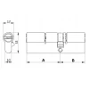 Циліндр замка Assa Abloy 28/35 Nickel ATEST KL.6D Maximum Security Yale (Yale 2100 28/35)