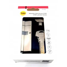 Циліндр замка з ручкою Assa Abloy 45/35 ATEST KL.6D нікель 2100 Yale (10-2100-3545-CK-1201)