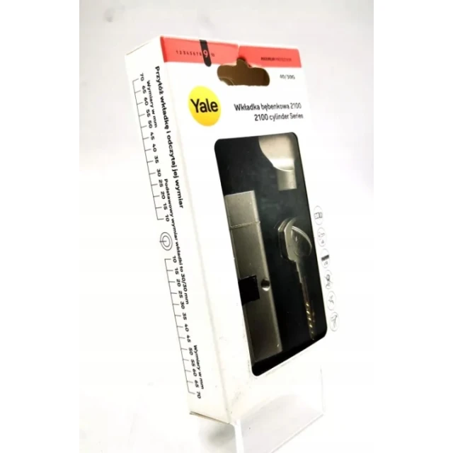 Циліндр замка з ручкою Assa Abloy 30/40 mm Nickel YALE (10-2100-4030-CK-1201)