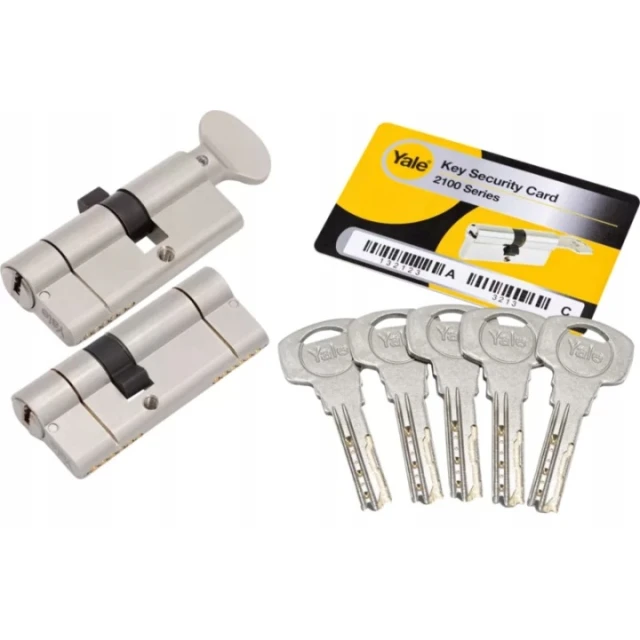 Набір Assa Abloy 2 циліндри замка 40/50 + G40/50 + 5 класс нікель 2100 (10-21KA-5040-CK-1201)