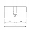Циліндр замка Assa Abloy 35/85 Y500 сатин Yale (10-0552-3585-00-2211)