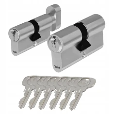 Набір Assa Abloy 2 циліндри 35/40 + G35/40 + 6 ключів Y500 Satin (10-05KA-4035-06-2212)
