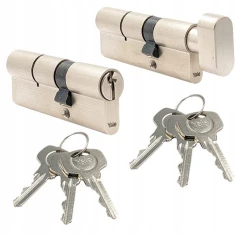Набір Assa Abloy 2 циліндри замка 40/45 + G45/40 + 6 класс сатин Y500 (10-05KA-4045-06-2212)