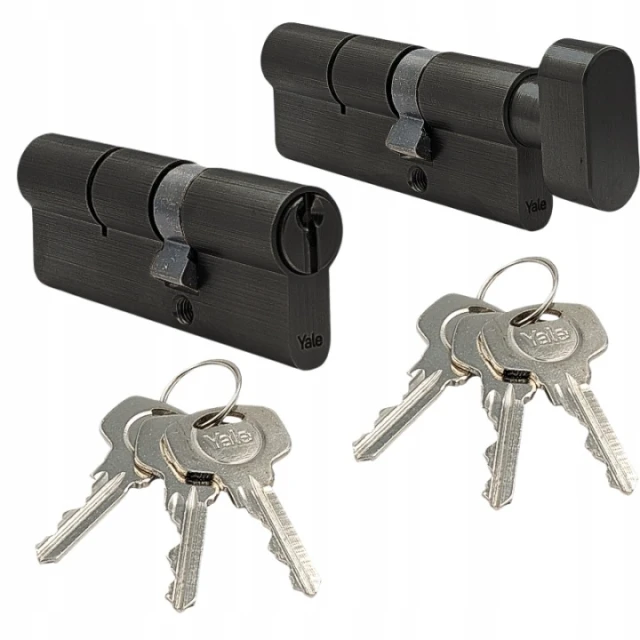 Набір Assa Abloy 2 циліндри замка 30/40 + G30/40 6 ключів Black (10-05KA-4030-06-5612)