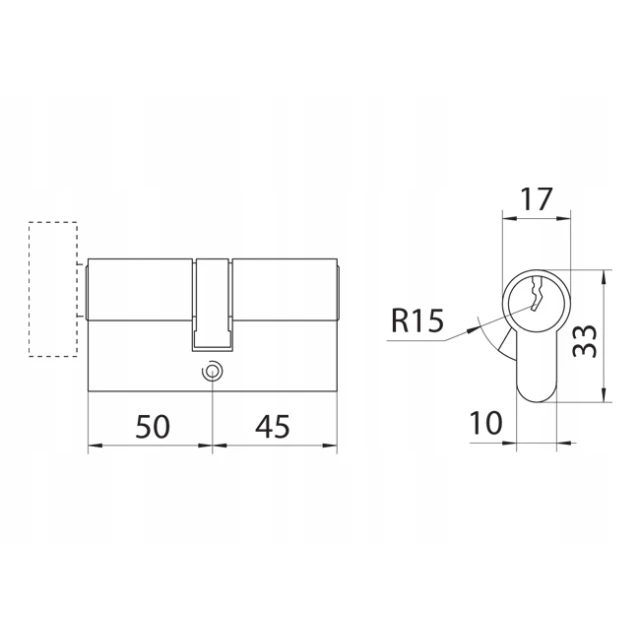 Набір Assa Abloy 2 циліндри замка 45/50 + G50/45 6 класс Black (10-05KA-4550-06-5612)