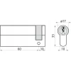 Циліндр замка Assa Abloy 60/10 Black Y500 Yale (10-0551-0060-00-5611)
