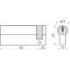 Циліндр замка Assa Abloy 65/10 Black Y500 Yale (10-0551-0065-00-5611)