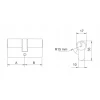 Циліндр замка Assa Abloy 30/50 Black Yale Y500 (10-0552-3050-00-5611)