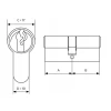 Циліндр замка Assa Abloy 35/40 Black Yale Y500 (10-0552-3540-00-5611)