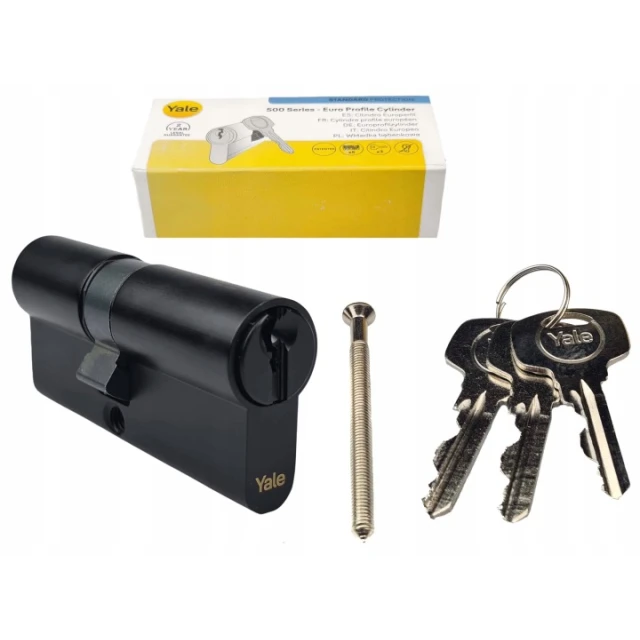 Циліндр замка Assa Abloy 45/55 Black Yale Y500 (10-0552-4555-00-56111)