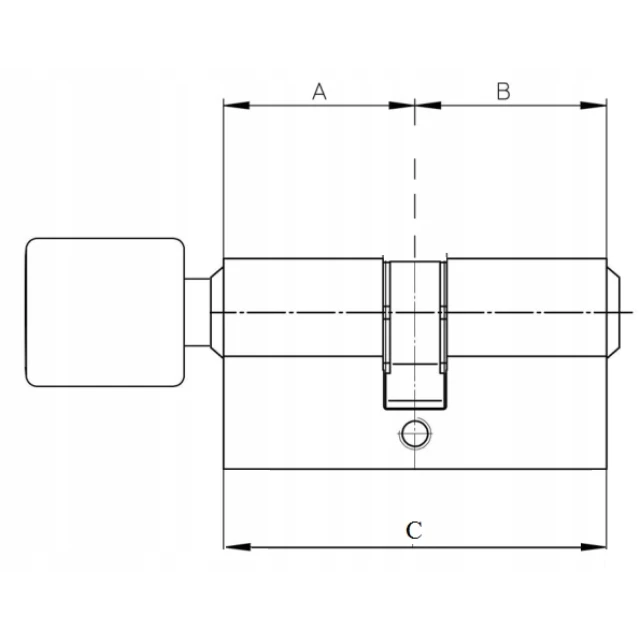 Циліндр замка з ручкою Assa Abloy 30/35 Black Yale Y500 (10-0553-3530-CK-5611)