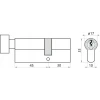 Циліндр замка з ручкою Assa Abloy 30/45 mm Black YALE Y500 (10-0553-4530-CK-5611)
