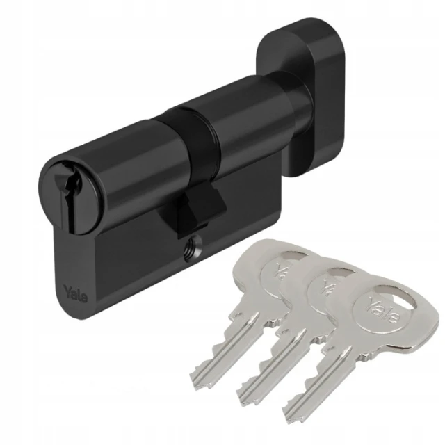 Циліндр замка з ручкою Yale 60/60 Black (10-0553-6060-CK-5611)