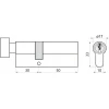 Циліндр замка з ручкою Assa Abloy 50/30 Y500 Yale (10-0553-3050-CK-2211)