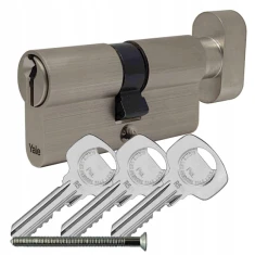 Циліндр замка з ручкою Assa Abloy 60/30 Yale Y500 сатин (10-0553-3060-CK-2211)