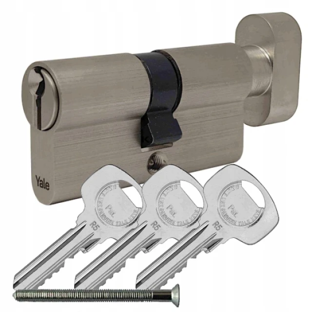 Циліндр замка з ручкою Assa Abloy 35/45 Satin Y500 Yale (10-0553-4535-CK-2211)