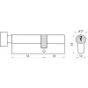 Циліндр замка з ручкою Assa Abloy 35/55 сатин Y500 Yale (10-0553-5535-CK-2211)