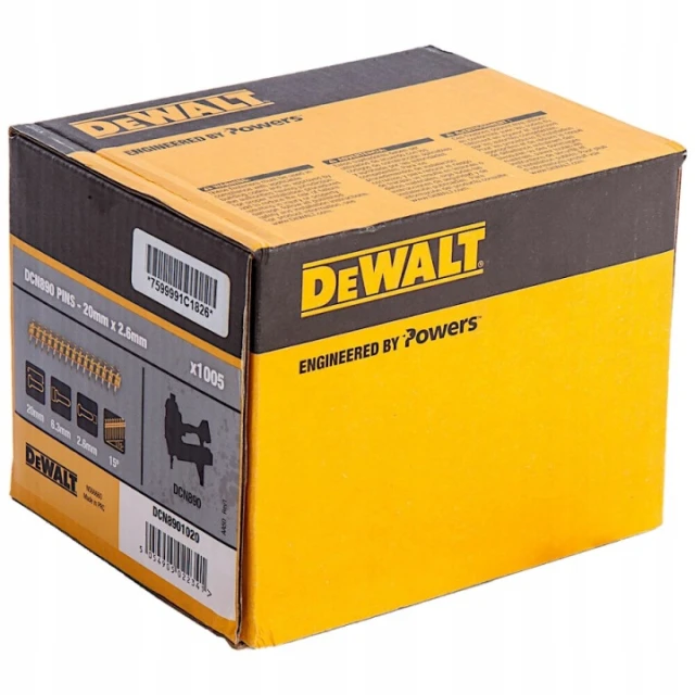 Шуруп STD DeWALT 2,6x20 на стрічці 1005 шт Yellow