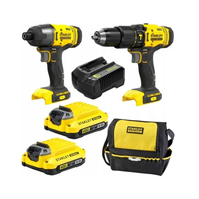 Набір Шуруповерт Stanley SFMCD711 + Гайковерт Stanley SFMCF800 2x2Ah V20 (5054905284763)