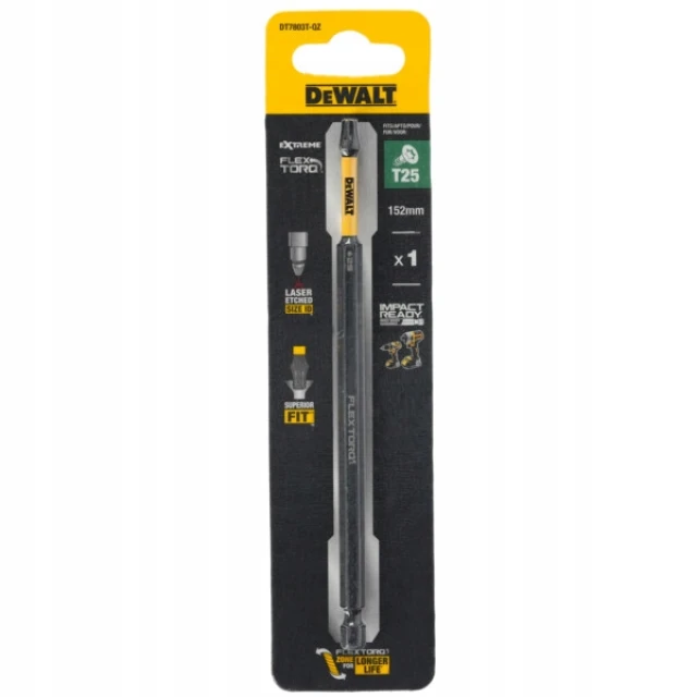 Біта ударна DeWALT T25 x 152 мм Torsion (DT7803T)