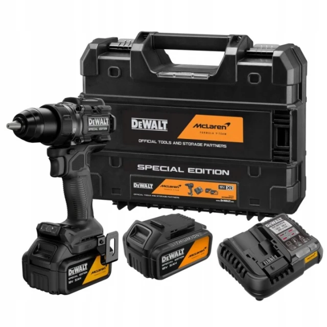 Шуруповерт DeWALT 18V 90Nm 2x5Ah Li-Ion McLaren (DCD81MP2T-QW)