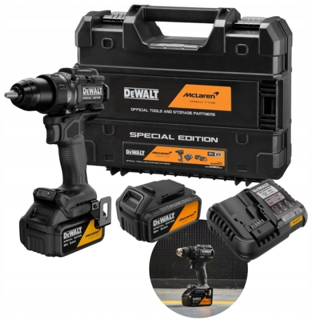 Шуруповерт DeWALT 18V 90Nm 2x5Ah Li-Ion McLaren (DCD81MP2T-QW)