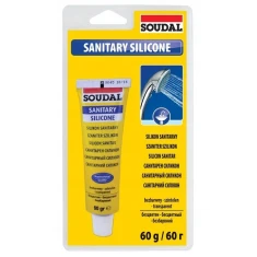 Силікон санітарний Clear Soudal 60 г туба (120030)